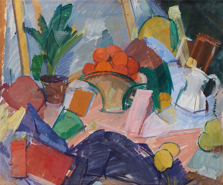 Stilleben mit Orangen in einem Korb, Edvard Weie von Meisterhafte Meister