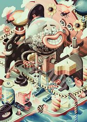 Vrolijk snoepgoedparadijs