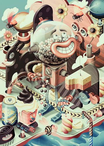 Vrolijk snoepgoedparadijs