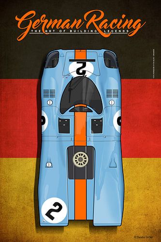 Duits Racing 917 G Nr.2 Blauw-Oranje