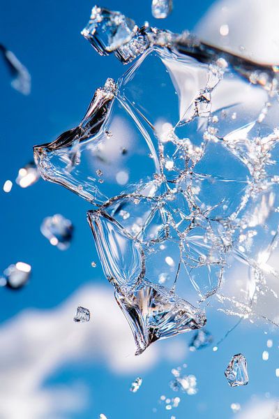 Eau claire sur fond de ciel bleu par Poster Art Shop