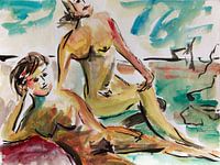 At the nudist beach
