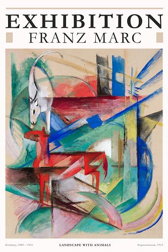 Franz Marc - Landscape with Animals