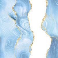 Blauw & Goud Glitter Agaat Textuur 07