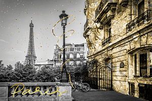 Le charme parisien | l'or sur Melanie Viola