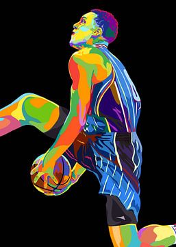 basketball in pop art by IHSANUDDIN .