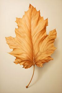 Orangefarbenes Herbstblatt