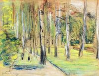 Die Birkenallee in Wannsee nach Nordwesten, Berlin, MAX LIEBERMANN, Um 1920