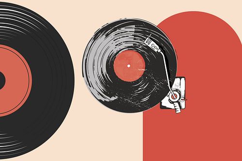 Retro Vintage Music Geometry Vinyl Art