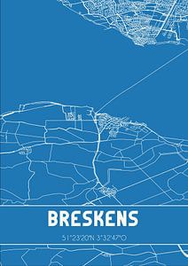 Blaupause | Karte | Breskens (Zeeland) von Rezona