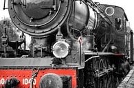Schöne Dampflokomotive in schwarz und rot von Foto Graaf Eric Miniaturansicht