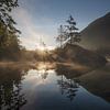 La beauté naturelle de Berchtesgaden : Le pittoresque lac Hintersee en Bavière. sur Patrick Noack
