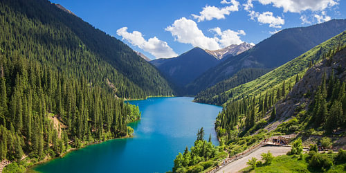 Kolsai Lakes, Kazakhstan – a mountain lake amongst the forests of the Tian Shan