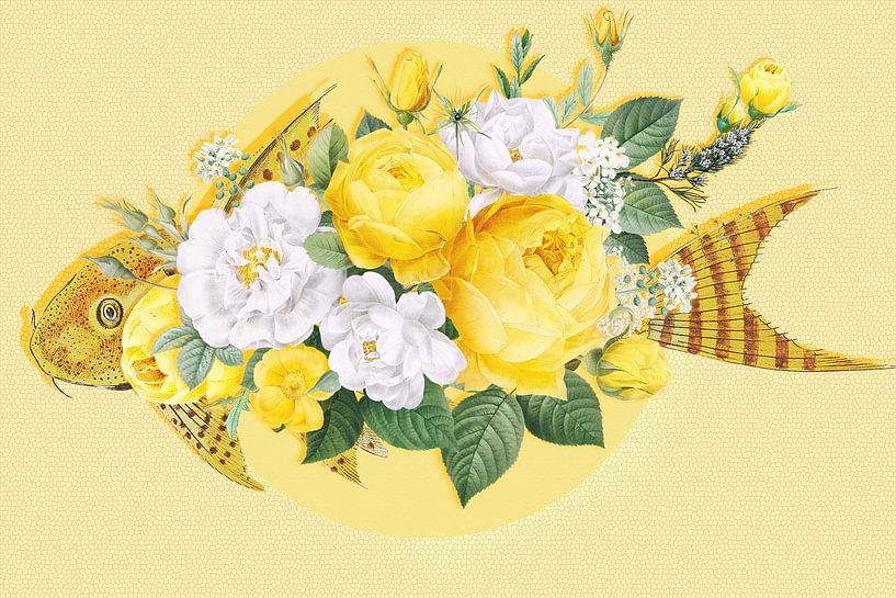 Poisson en fleurs par Gisela- Art for You