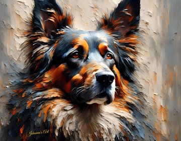 Hondenkunst - Boheemse herdershond 1 van Johanna's Art