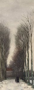 Une avenue de grands arbres et deux promeneurs, Bastert, Nicholas...