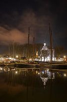 Drommedaris im Mondlicht