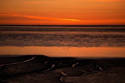 Lauwersoog kurz nach Sonnenuntergang