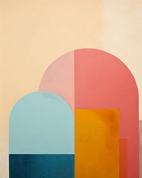 Modern abstract in bijzondere kleurencombinatie van Studio Allee