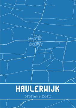 Blueprint | Carte | Haulerwijk (Fryslan) sur Rezona