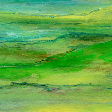 eenvoudig groen landschap van Claudia Gründler
