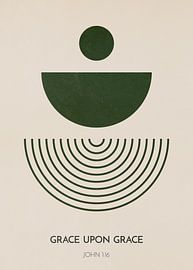 Grace on Grace - Impression chrétienne abstraite sur Maison De Douceur