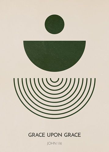 Gnade auf Gnade - Abstrakter christlicher Druck