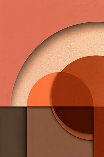 Warm Abstract in Terracotta no.2