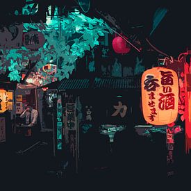 Nachtelijk Shinjuku van Mickéle Godderis
