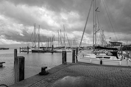 Yerseke marina under threatening skies