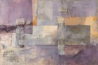 Moderne abstrakte Skyline mit lila Tönen