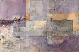 Moderne abstracte skyline met paarse tinten van Art & Soul Creations