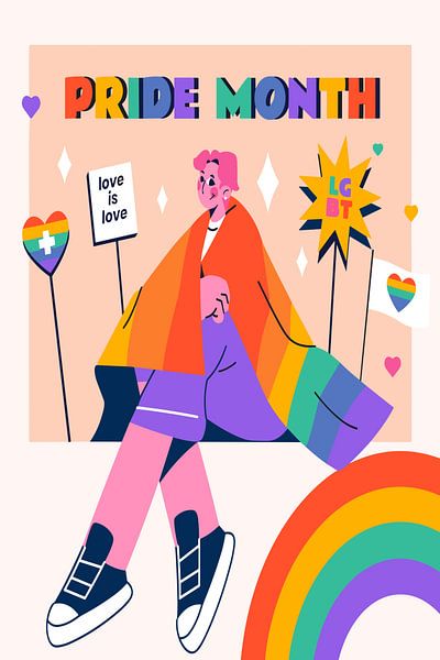 Pride Maand Viering Illustratie van Art Kingdom