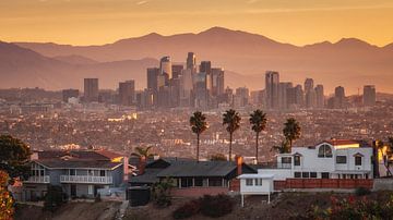 Lever de soleil sur Los Angeles sur Photo Wall Decoration