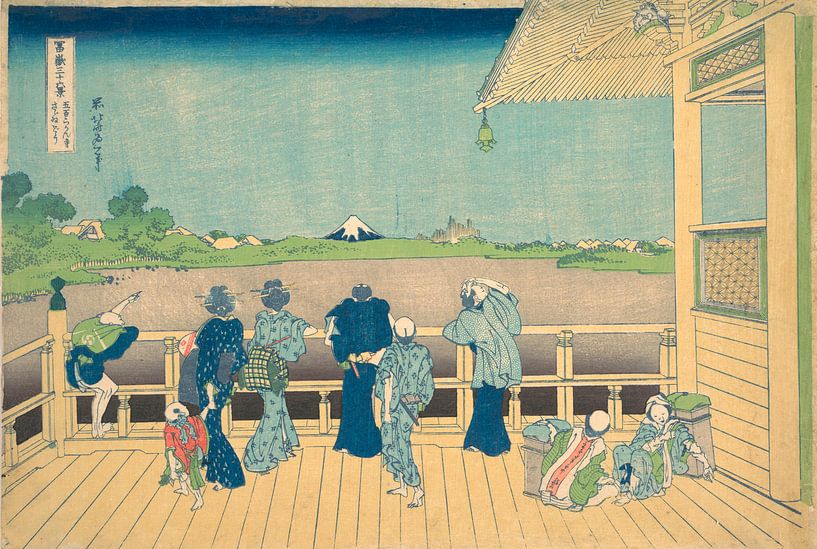 Sazai-Saal im Tempel der fünfhundert Arhats, Katsushika Hokusai von Meisterhafte Meister