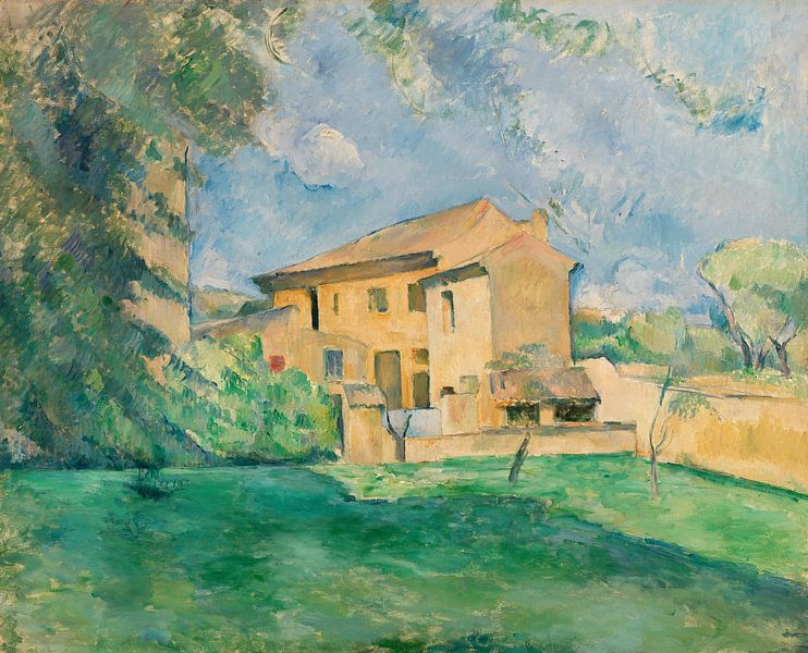 Der Bauernhof von Jas de Bouffan, Paul Cézanne (ca. 1887) von Atelier Liesjes