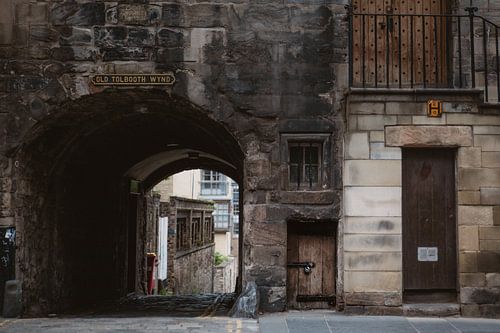 Die kleine Tür in den Straßen von Edinburgh