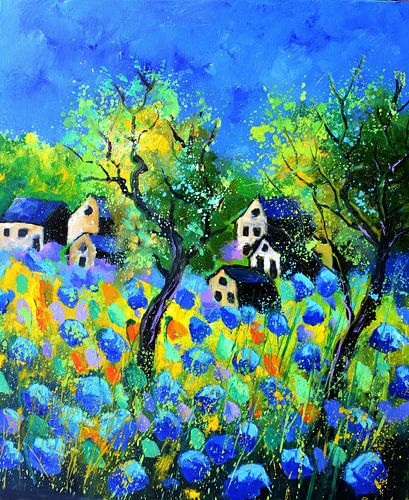 Te midden van bloemen