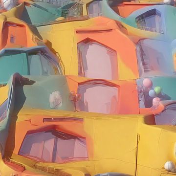 Vervormde en kleurrijke huizen van Samir Becic