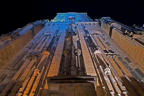Lebuïnus church in Deventer lit from below by Anton de Zeeuw
