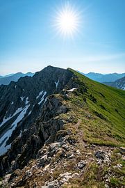 Sunny view over the Allgäu mountains by Leo Schindzielorz