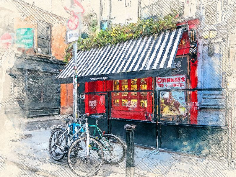 Aquarelle d'art de Dublin #Dublin par JBJart Justyna Jaszke