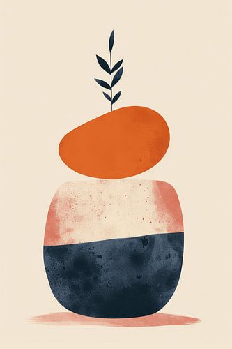 Nature morte moderne et abstraite dans le style Boho