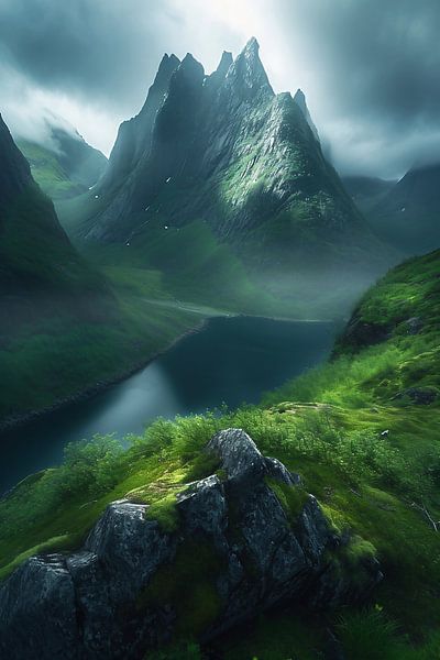 Wandelen in de bergen van fernlichtsicht