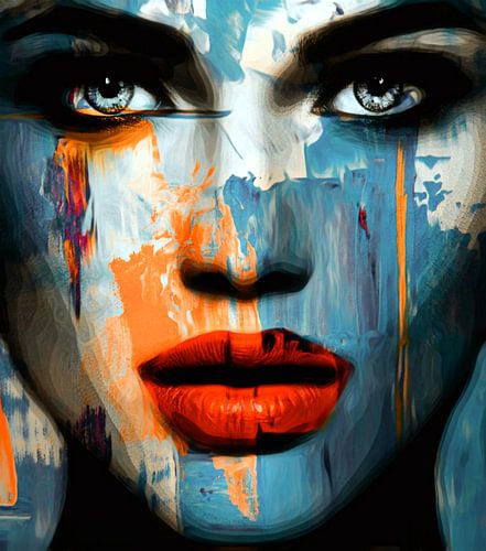 Just Face - Abstract Game 900 3 D - Blue van Team W 32 Gallery