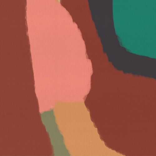 Speelse mid century modern design kunst