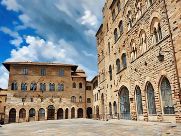 Palazzo dei Priori in Volterra, Toscane van Sergio Pazzano