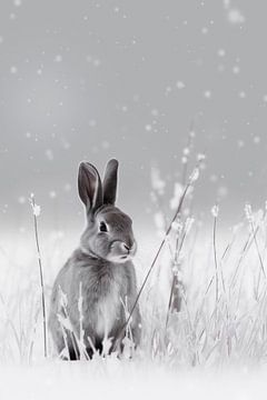 Rabbit en hiver sur Treechild