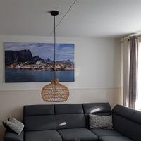 Klantfoto: Sakrisøy, Lofoten, Noorwegen van Adelheid Smitt, op canvas