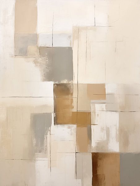 Abstracte vormen in zachte herfstkleuren van Bert Nijholt